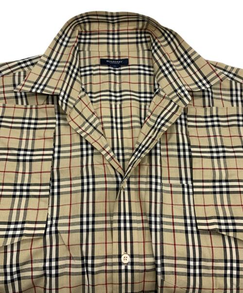 BURBERRY LONDON（バーバリーロンドン）BURBERRY LONDON (バーバリーロンドン) ノバチェック半袖シャツ ベージュ サイズ:2Lの古着・服飾アイテム