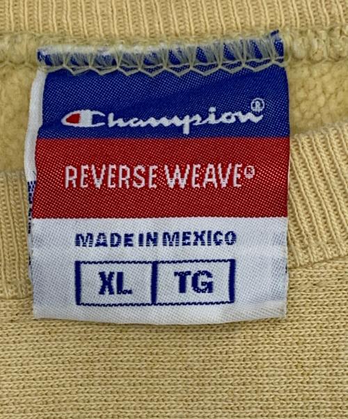 Champion REVERSE WEAVE（チャンピオン リバース ウィーブ）Champion REVERSE WEAVE (チャンピオン リバース ウィーブ) スウェット イエロー サイズ:XLの古着・服飾アイテム