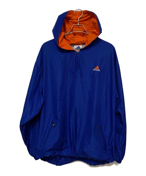 adidas（アディダス）adidas (アディダス) ナイロンパーカー ブルー×オレンジ サイズ:Ｌの古着・服飾アイテム