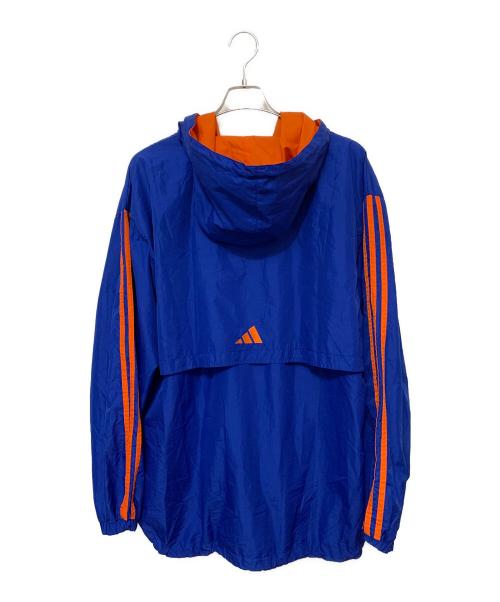 adidas（アディダス）adidas (アディダス) ナイロンパーカー ブルー×オレンジ サイズ:Ｌの古着・服飾アイテム