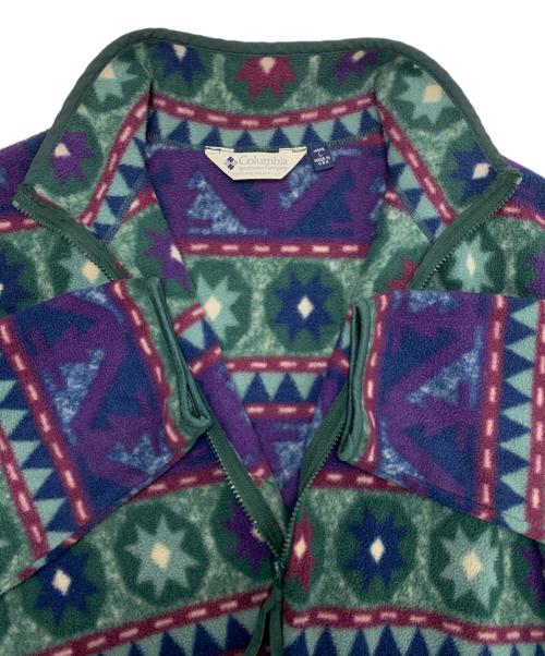 Columbia（コロンビア）Columbia (コロンビア) ハーフジップフリース ブルー×グリーン サイズ:Ｌの古着・服飾アイテム