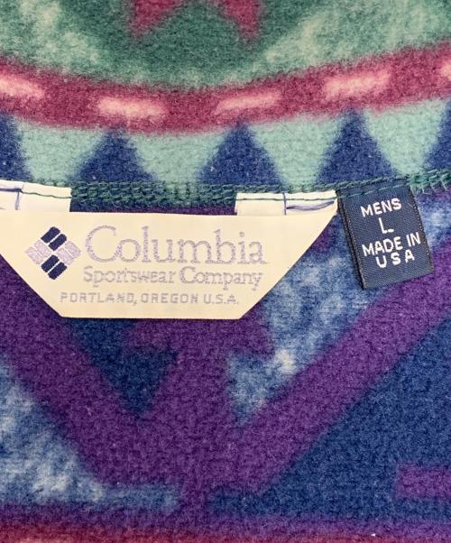 Columbia（コロンビア）Columbia (コロンビア) ハーフジップフリース ブルー×グリーン サイズ:Ｌの古着・服飾アイテム