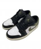 NIKEナイキ）の古着「Air Jordan 1 Low "Black/Medium Olive/White"」｜ホワイト×ブラック×グリーン