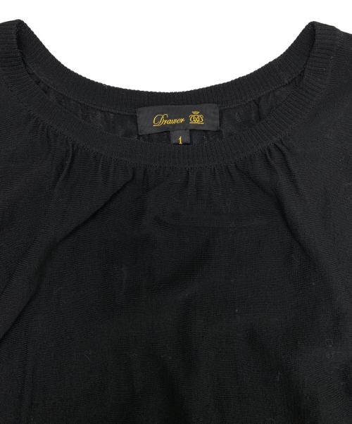 DRAWER（ドゥロワー）DRAWER (ドゥロワー) ノースリーブカットソー ブラック サイズ:1の古着・服飾アイテム