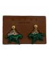 MARNI（マルニ）の古着「horse-motif brass earrings」｜グリーン×ゴールド