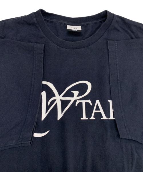 WTAPS（ダブルタップス）WTAPS (ダブルタップス) ロゴTee ネイビー×ホワイト サイズ:X03の古着・服飾アイテム