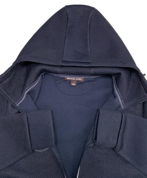 MICHAEL KORS（マイケルコース）MICHAEL KORS (マイケルコース) メッシュロゴジップパーカー ネイビー サイズ:Mの古着・服飾アイテム