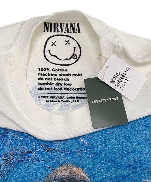 FREAK'S STORE（フリークスストア）FREAK'S STORE (フリークスストア) NIRVANA (ニルヴァーナ) ×NIRVANA Tee ホワイト×ブルー サイズ:Ｌ 未使用品の古着・服飾アイテム
