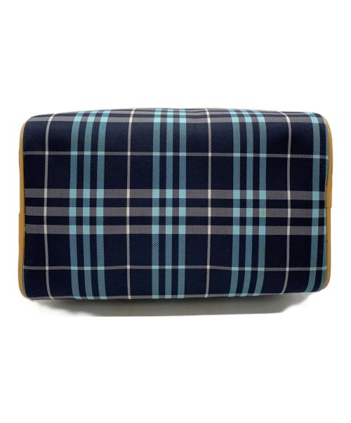 BURBERRY BLUE LABEL（バーバリー ブルー レーベル）BURBERRY BLUE LABEL (バーバリー ブルー レーベル) ミニボストンバッグ ブルー×ベージュの古着・服飾アイテム