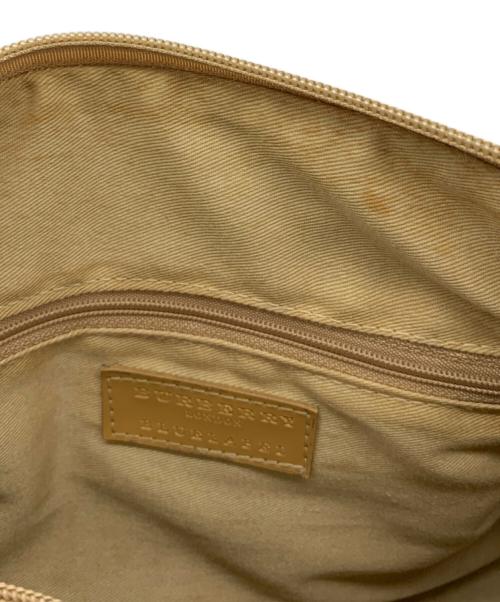 BURBERRY BLUE LABEL（バーバリー ブルー レーベル）BURBERRY BLUE LABEL (バーバリー ブルー レーベル) ミニボストンバッグ ブルー×ベージュの古着・服飾アイテム