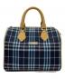 BURBERRY BLUE LABEL（バーバリー ブルー レーベル）の古着「ミニボストンバッグ」｜ブルー×ベージュ