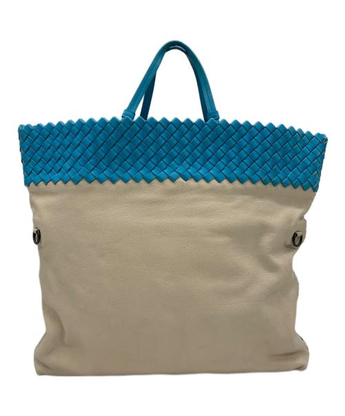BOTTEGA VENETA（ボッテガベネタ）BOTTEGA VENETA (ボッテガベネタ) トートバッグ スカイブルー×グレーの古着・服飾アイテム