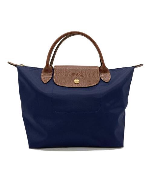LONGCHAMP（ロンシャン）LONGCHAMP (ロンシャン) ル プリアージュ ネイビー×ブラウンの古着・服飾アイテム