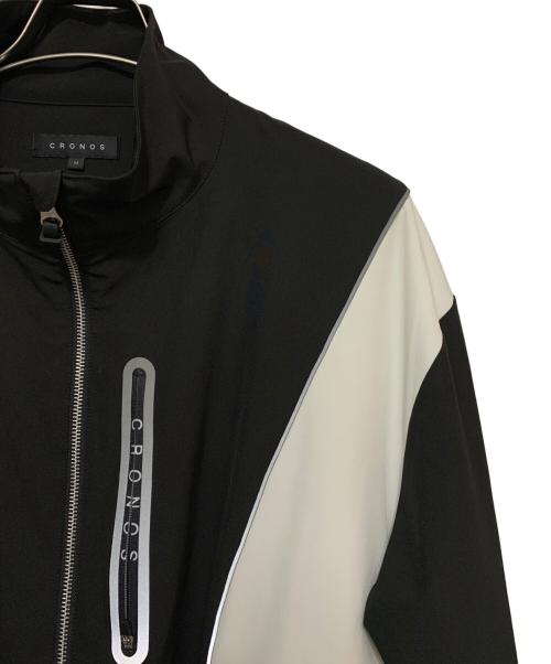 CRONOS（クロノス）CRONOS (クロノス) ナイロンジャケット ホワイト×ブラック サイズ:38(M)の古着・服飾アイテム