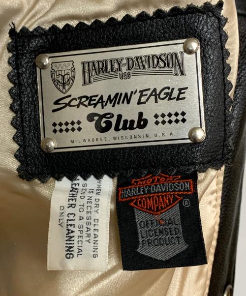 HARLEY-DAVIDSON（ハーレーダビッドソン）HARLEY-DAVIDSON (ハーレーダビッドソン) スタジャン ブラック×ベージュ サイズ:Sの古着・服飾アイテム