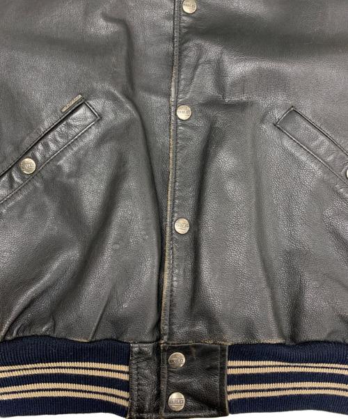 HARLEY-DAVIDSON（ハーレーダビッドソン）HARLEY-DAVIDSON (ハーレーダビッドソン) スタジャン ブラック×ベージュ サイズ:Sの古着・服飾アイテム