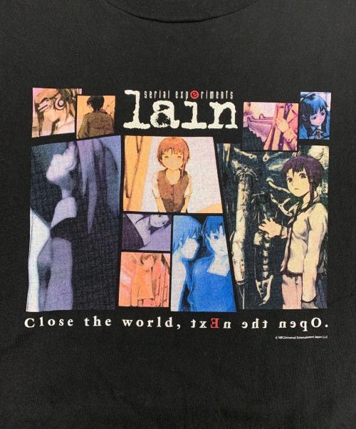 serial experiments lain（シリアルエクスペリメンツレイン）serial experiments lain (シリアルエクスペリメンツレイン) Messa (メッサ) Tシャツ ブラック サイズ:XXLの古着・服飾アイテム
