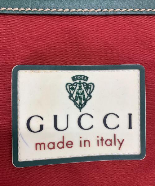 GUCCI（グッチ）GUCCI (グッチ) シェリーライン ナイロントートバッグ レッド×グリーンの古着・服飾アイテム