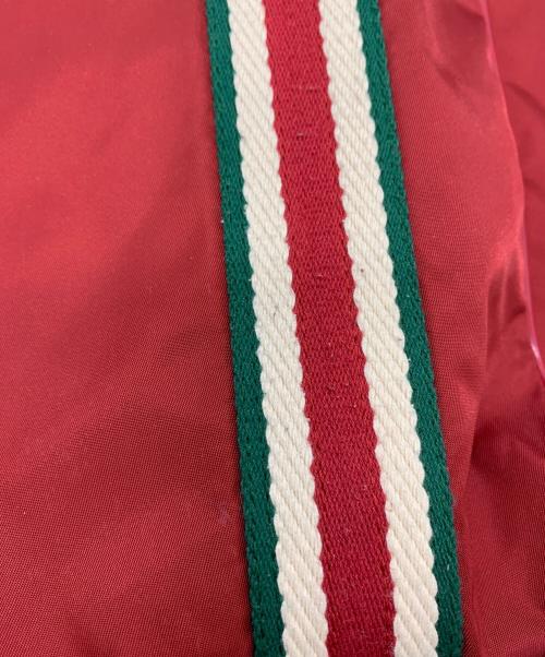 GUCCI（グッチ）GUCCI (グッチ) シェリーライン ナイロントートバッグ レッド×グリーンの古着・服飾アイテム
