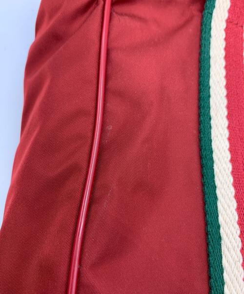 GUCCI（グッチ）GUCCI (グッチ) シェリーライン ナイロントートバッグ レッド×グリーンの古着・服飾アイテム