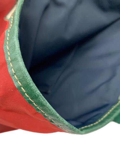 GUCCI（グッチ）GUCCI (グッチ) シェリーライン ナイロントートバッグ レッド×グリーンの古着・服飾アイテム