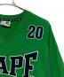 Aape BY A BATHING APE (エーエイプ バイ アベイシングエイプ) Moonface バーシティ ジャージー Tシャツ グリーン サイズ:XL：9000円