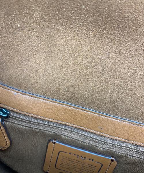 COACH（コーチ）COACH (コーチ) ロゴレザーショルダーバッグ ブラウンの古着・服飾アイテム