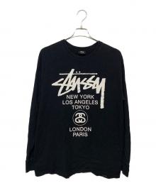 stussy（ステューシー）の古着「ワールドツアーシャツ」｜ブラック