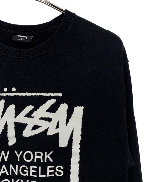 stussy（ステューシー）stussy (ステューシー) ワールドツアーシャツ ブラック サイズ:Mの古着・服飾アイテム
