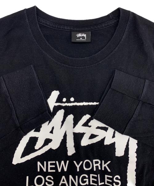 stussy（ステューシー）stussy (ステューシー) ワールドツアーシャツ ブラック サイズ:Mの古着・服飾アイテム