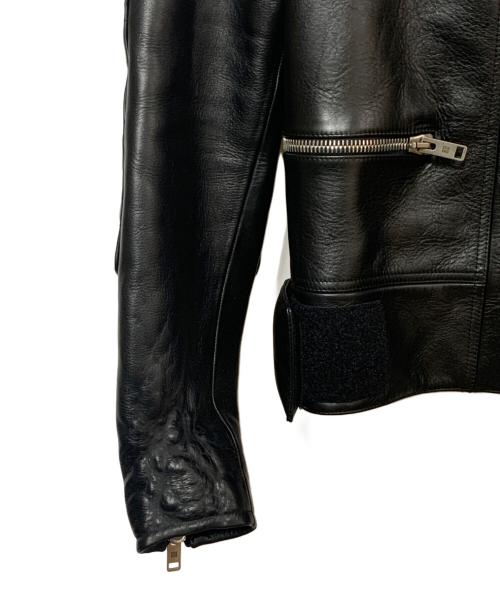 GIVENCHY（ジバンシィ）GIVENCHY (ジバンシィ) メタルディテール レザー ライダースジャケット ブラック サイズ:44の古着・服飾アイテム