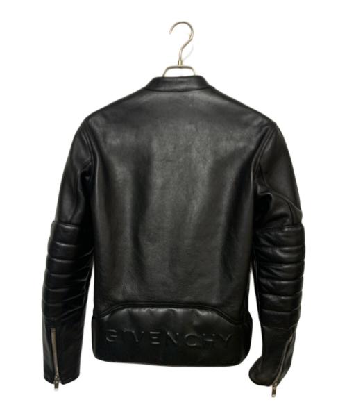 GIVENCHY（ジバンシィ）GIVENCHY (ジバンシィ) メタルディテール レザー ライダースジャケット ブラック サイズ:44の古着・服飾アイテム