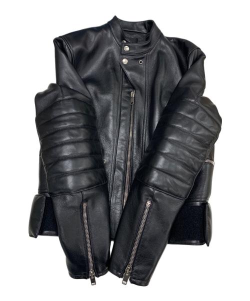 GIVENCHY（ジバンシィ）GIVENCHY (ジバンシィ) メタルディテール レザー ライダースジャケット ブラック サイズ:44の古着・服飾アイテム