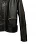 中古・古着 GIVENCHY (ジバンシィ) メタルディテール レザー ライダースジャケット ブラック サイズ:44：80000円