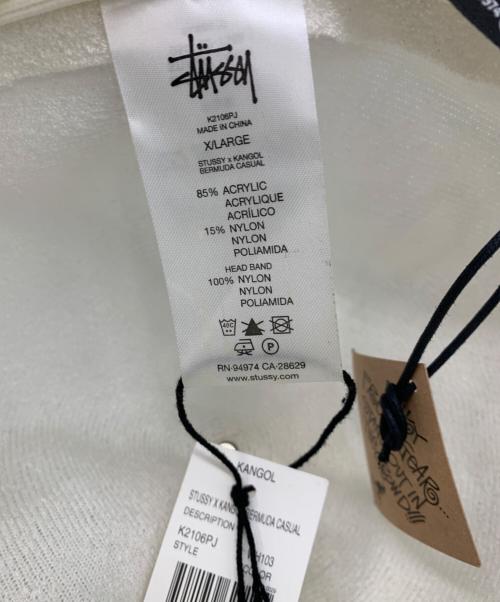 KANGOL（カンゴール）KANGOL (カンゴール) stussy (ステューシー) KANGOL×stussyハット アイボリー サイズ:XLの古着・服飾アイテム
