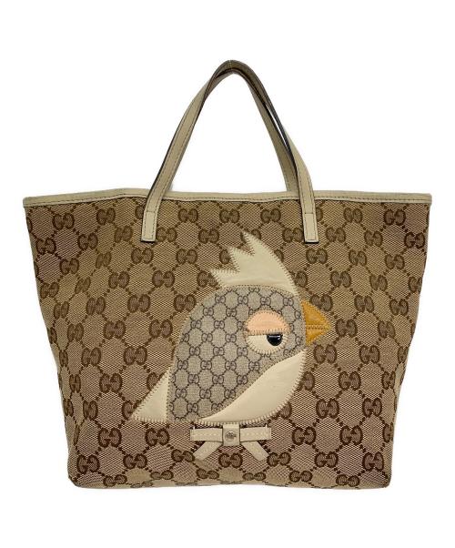 GUCCI（グッチ）GUCCI (グッチ) チルドレンズ ZOO パパガッロ ミニトート ベージュの古着・服飾アイテム