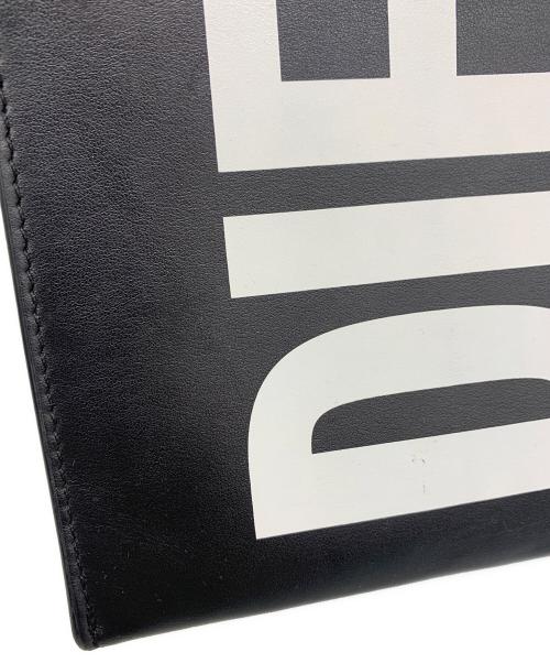 DIESEL（ディーゼル）DIESEL (ディーゼル) ロゴスクエアショルダーバッグ ブラック×ホワイトの古着・服飾アイテム