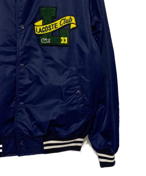 LACOSTE（ラコステ）LACOSTE (ラコステ) 	サテンナイロンバーシティジャケット ネイビー サイズ:Mの古着・服飾アイテム