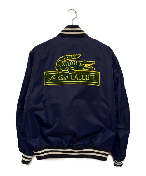LACOSTE（ラコステ）LACOSTE (ラコステ) 	サテンナイロンバーシティジャケット ネイビー サイズ:Mの古着・服飾アイテム