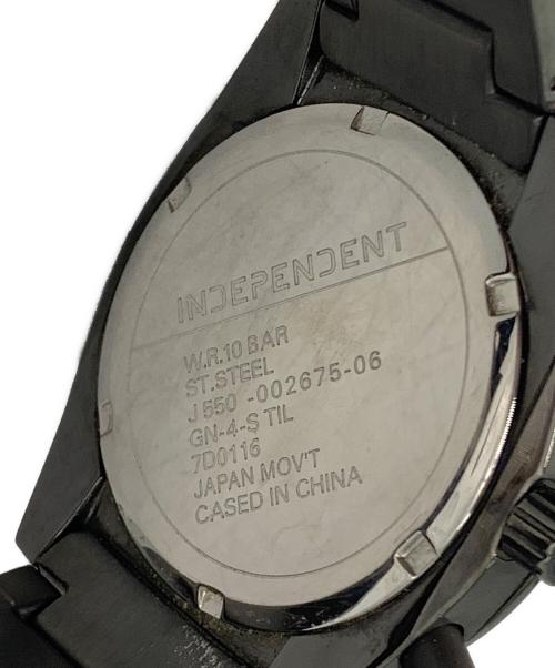 INDEPENDENT（インディペンデント）INDEPENDENT (インディペンデント) クォーツ腕時計 ブラックの古着・服飾アイテム