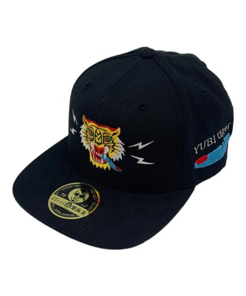 THE CLASSICS（ザ・クラシックス）THE CLASSICS (ザ・クラシックス) ぶてぃっく紫歯茎 (ブティックムラサキハグキ) 指タイガーちゃんキャップ ブラック サイズ:表記無しの古着・服飾アイテム