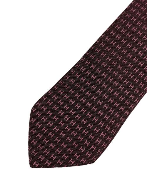 HERMES（エルメス）HERMES (エルメス) Hロゴネクタイ パープル サイズ:表記無しの古着・服飾アイテム
