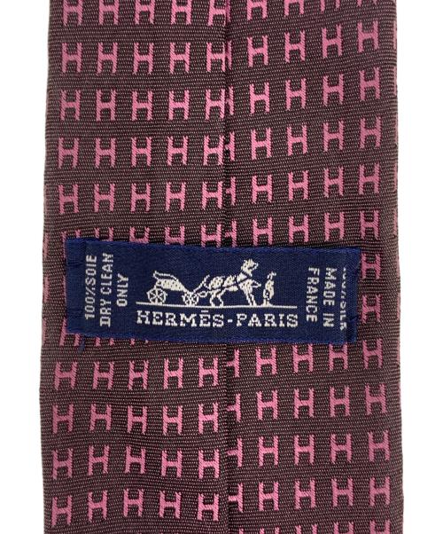 HERMES（エルメス）HERMES (エルメス) Hロゴネクタイ パープル サイズ:表記無しの古着・服飾アイテム