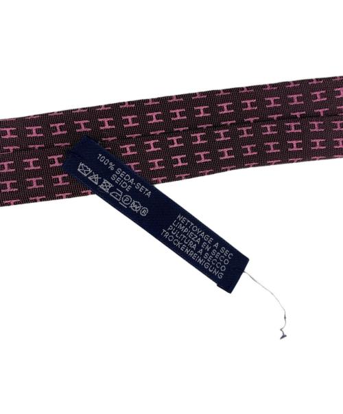 HERMES（エルメス）HERMES (エルメス) Hロゴネクタイ パープル サイズ:表記無しの古着・服飾アイテム