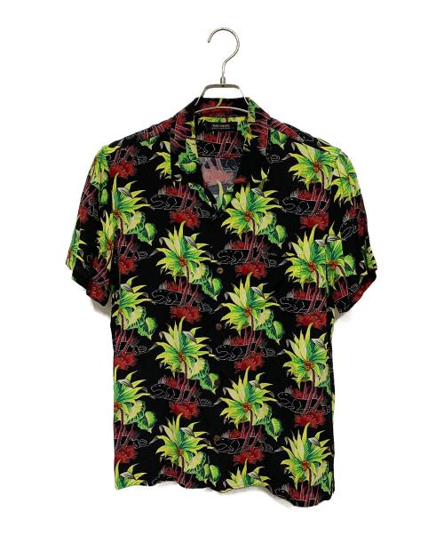 RUDE GALLERY（ルードギャラリー）RUDE GALLERY (ルードギャラリー) BLACK PANTHER CAFE ALOHA SHIRT ブラック サイズ:3の古着・服飾アイテム