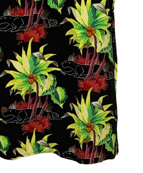 RUDE GALLERY（ルードギャラリー）RUDE GALLERY (ルードギャラリー) BLACK PANTHER CAFE ALOHA SHIRT ブラック サイズ:3の古着・服飾アイテム