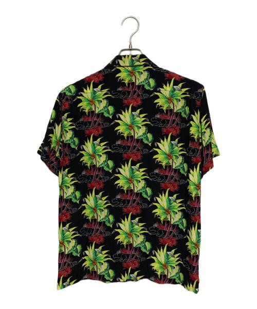 RUDE GALLERY（ルードギャラリー）RUDE GALLERY (ルードギャラリー) BLACK PANTHER CAFE ALOHA SHIRT ブラック サイズ:3の古着・服飾アイテム