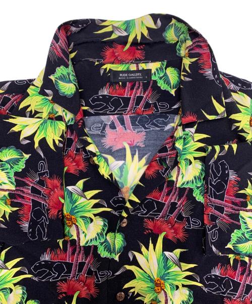 RUDE GALLERY（ルードギャラリー）RUDE GALLERY (ルードギャラリー) BLACK PANTHER CAFE ALOHA SHIRT ブラック サイズ:3の古着・服飾アイテム
