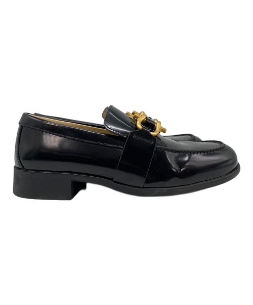 BOTTEGA VENETA（ボッテガベネタ）BOTTEGA VENETA (ボッテガベネタ) ムッシュローファー ブラック サイズ:37 1/2の古着・服飾アイテム