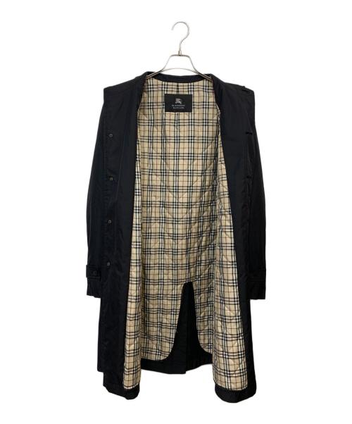 BURBERRY BLACK LABEL（バーバリーブラックレーベル）BURBERRY BLACK LABEL (バーバリーブラックレーベル) ステンカラーコート ブラック サイズ:Ｌの古着・服飾アイテム